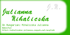 julianna mihalicska business card